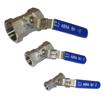Шаровые краны муфтовые нержавеющие из стали AISI316 (CF8M) DN8-50 PN40 внутренняя резьба/внутренняя резьба ABRA-BVA1400A